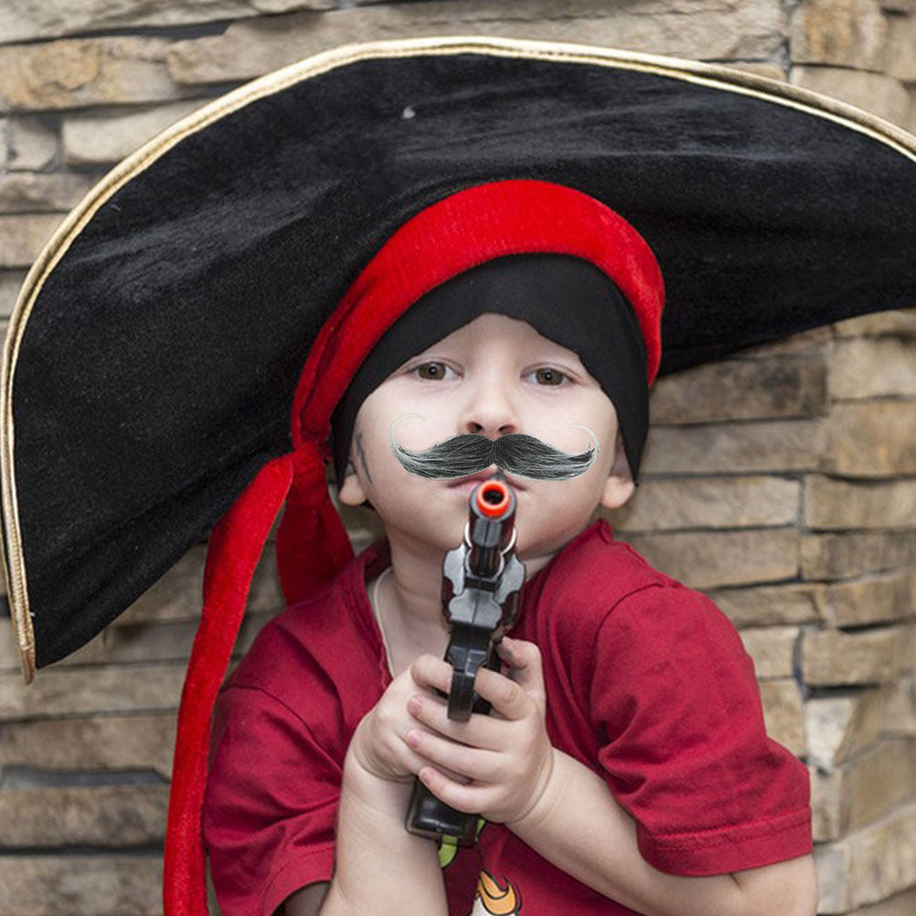 Easy Cosplay Prop - 3Pcs Delicate Realistic Mustache Prop Cloth