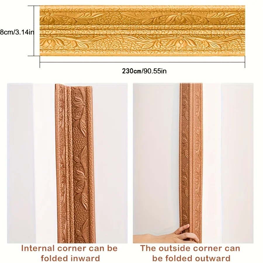 Craft Foam Roll - 230cm Foam Wall Edge Strip Stickers