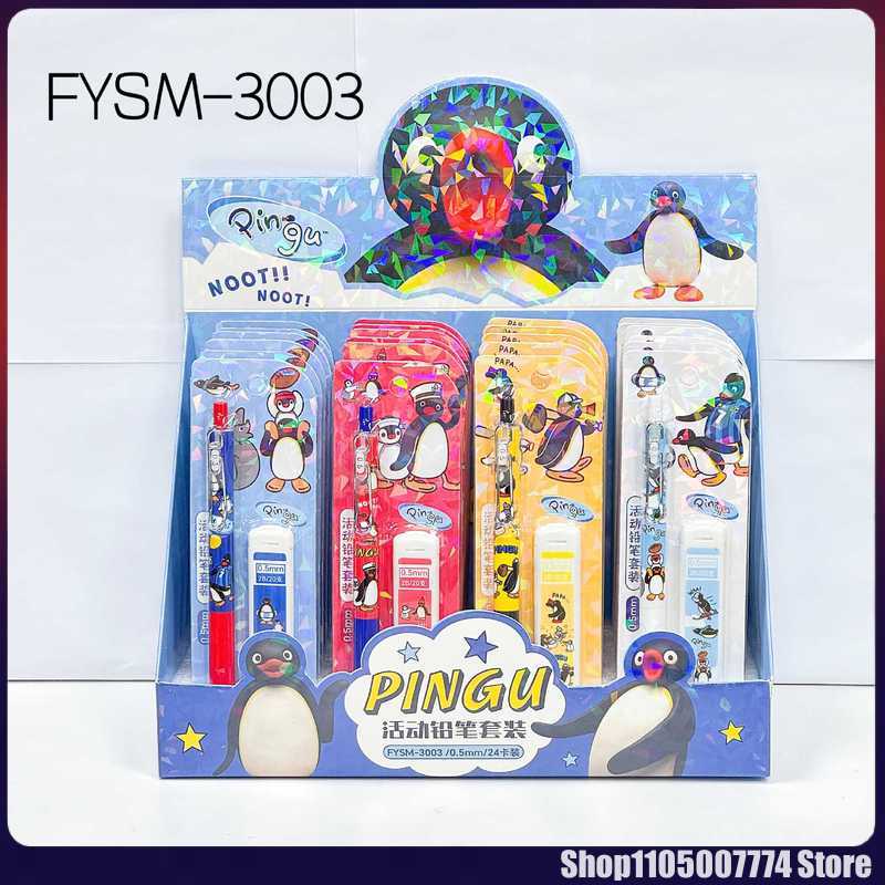 Easy Cosplay Prop - 4/24pcs Kawaii Pingu Mechanical Pencil Set