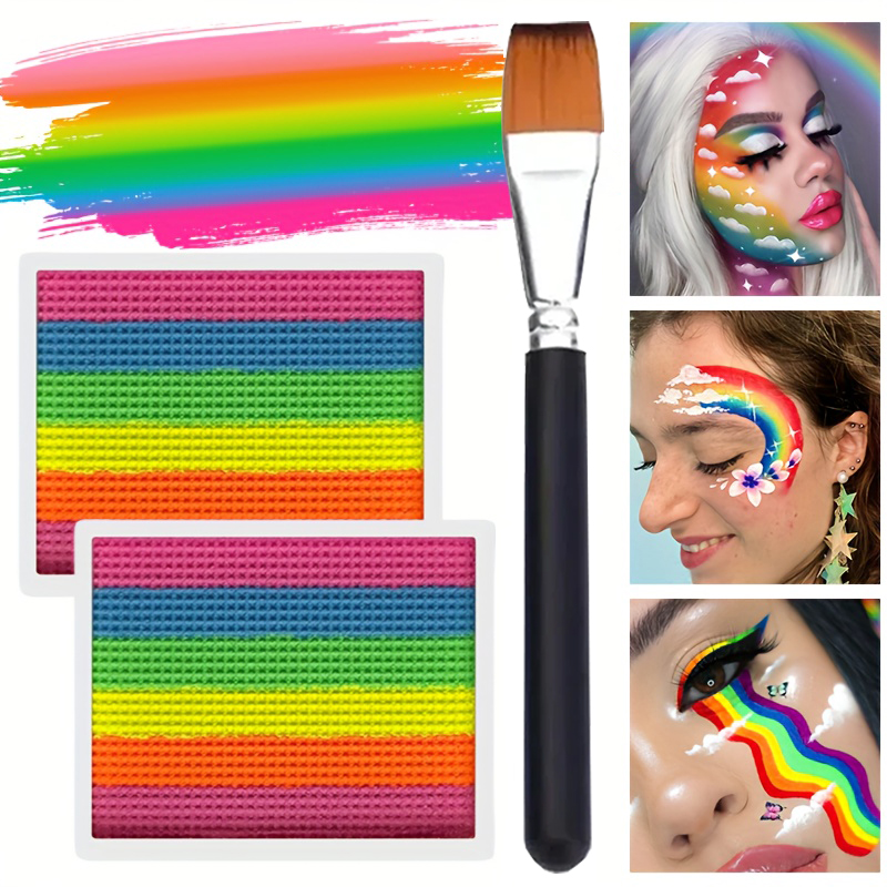 Cosplay Prop Paint - Rainbow Face and Body Paint Set-2pcs