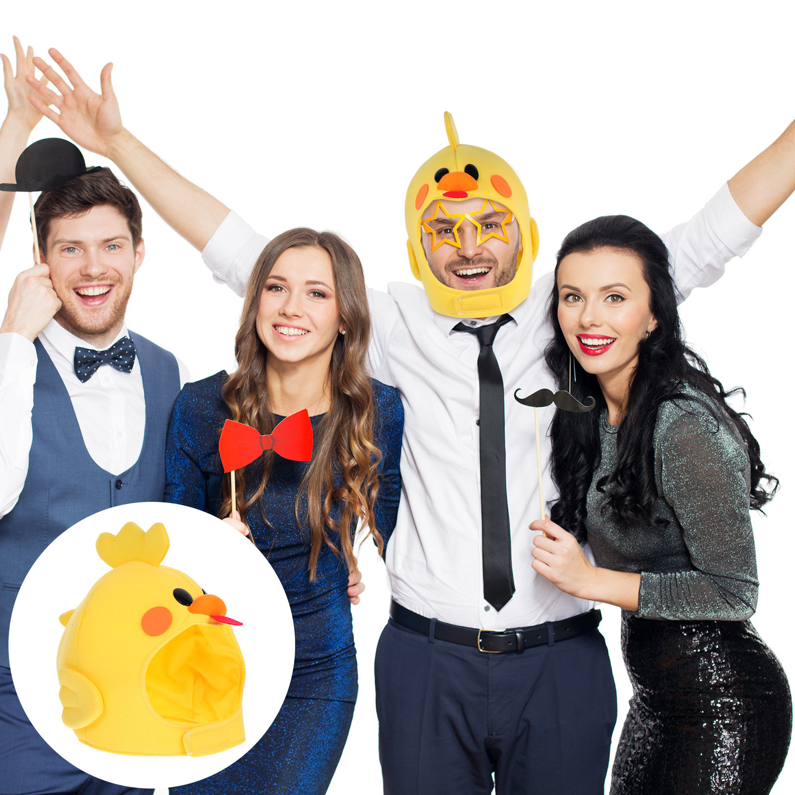 Easy Cosplay Prop - Yellow Chick Animal Hat for Dogs