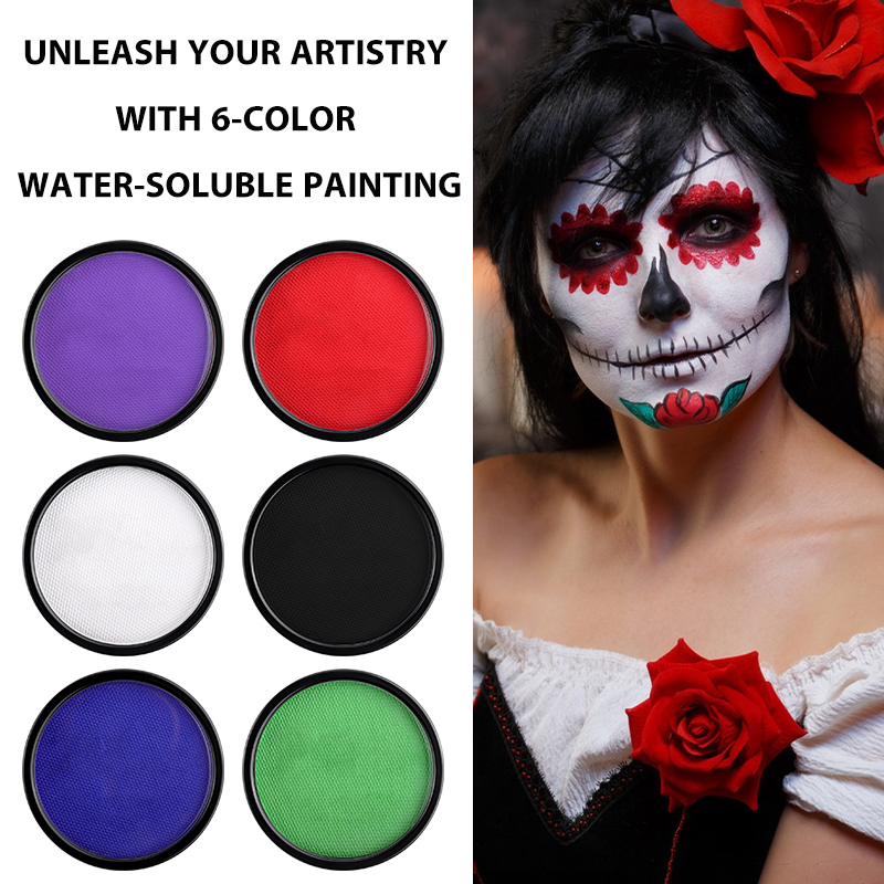 6 Colors Water Activated Face  - Cosplay Prop Paint recension och pris