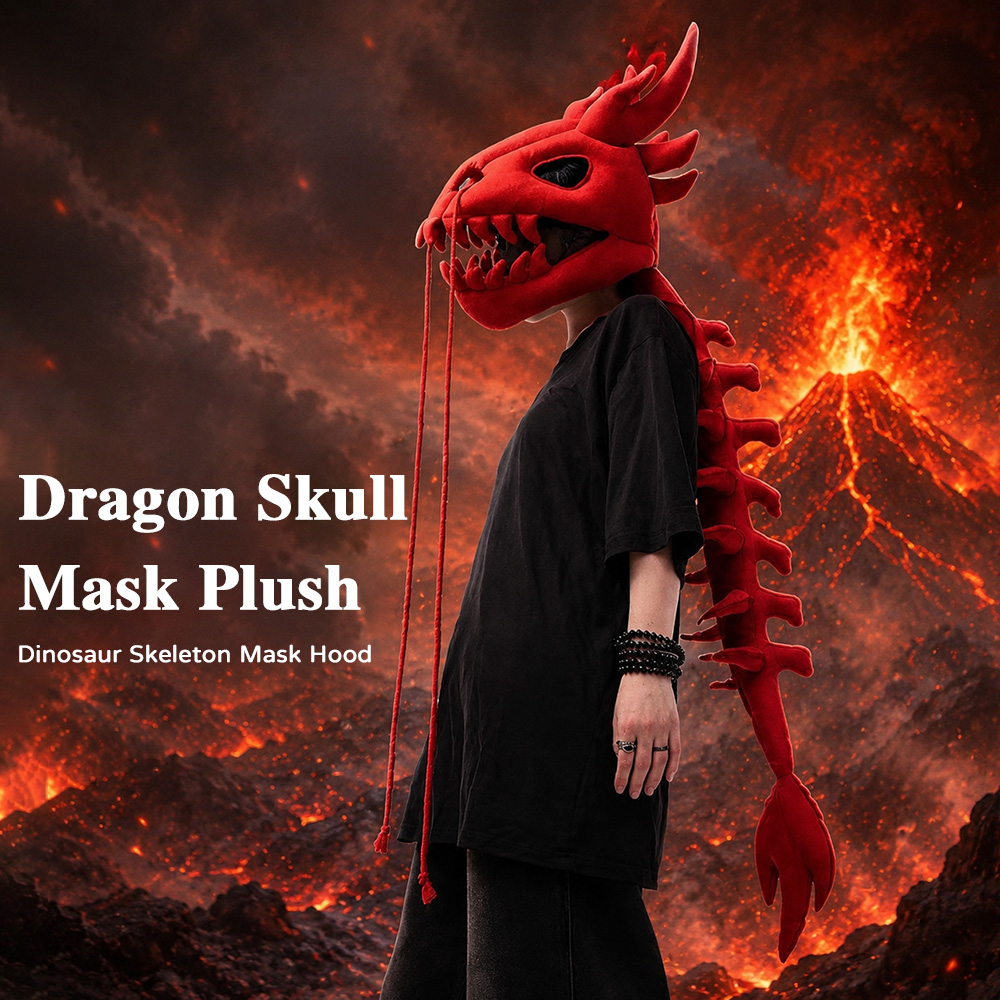 Dinosaur Skeleton Plush Headge - Easy Cosplay Prop recension och pris