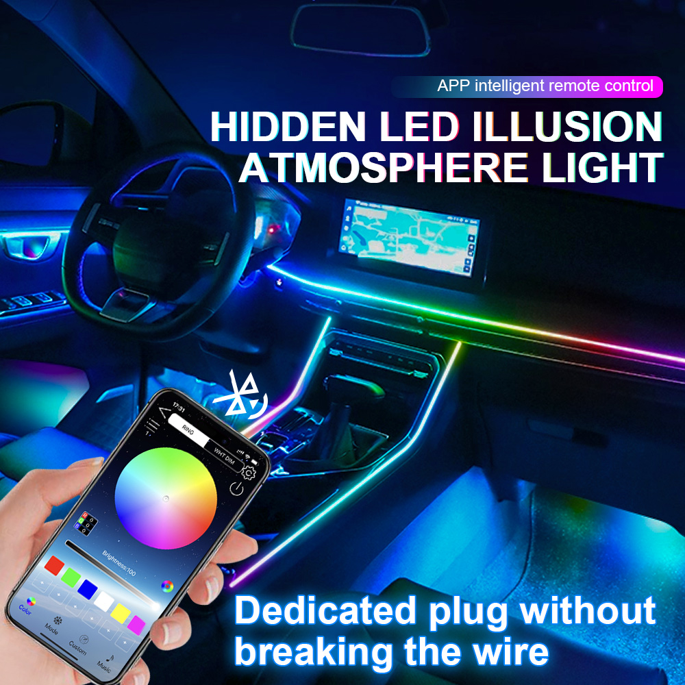 18/22 in 1 Acrylic Led Car Amb - Led El Wire recension och pris