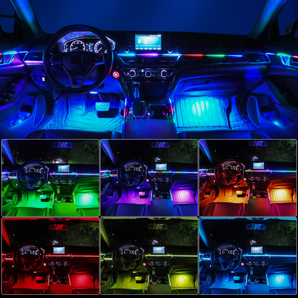 18/22 in 1 Acrylic Led Car Amb - Led El Wire recension och pris