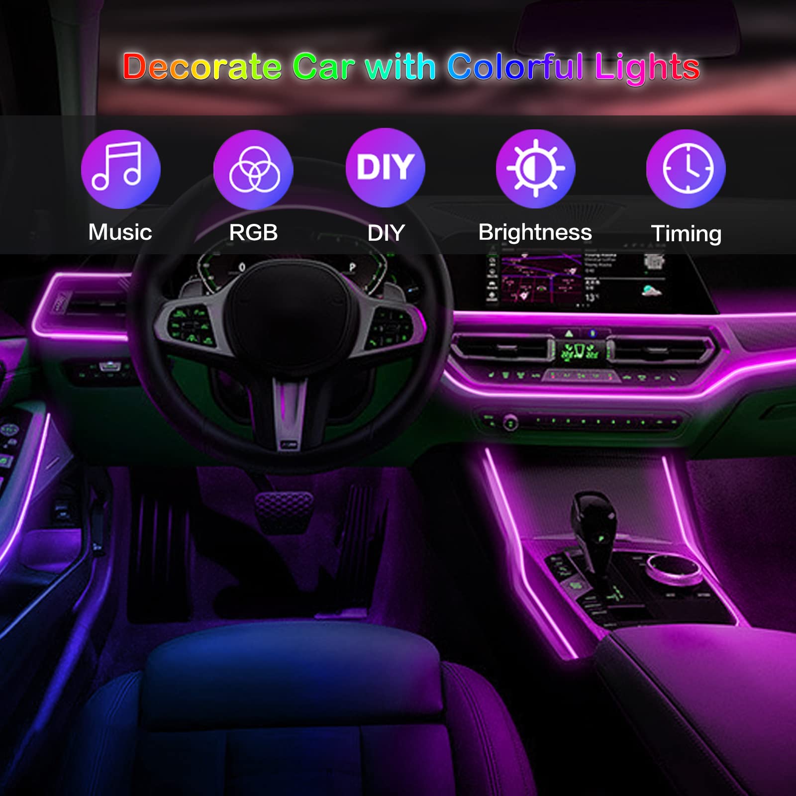 LED Car Interior Ambient Strip - Led El Wire recension och pris