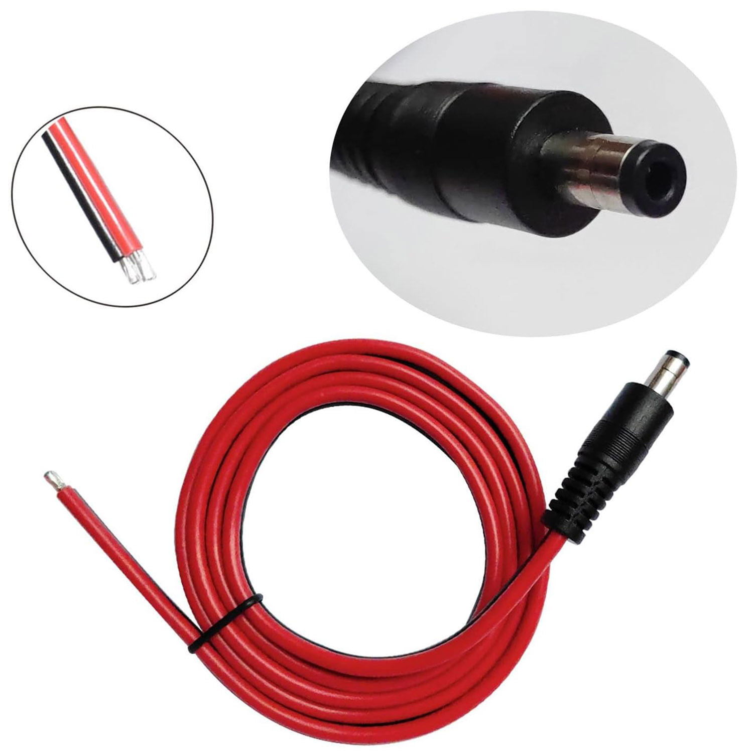 1pc 14AWG DC Power Supply 5.5m - Led El Wire recension och pris