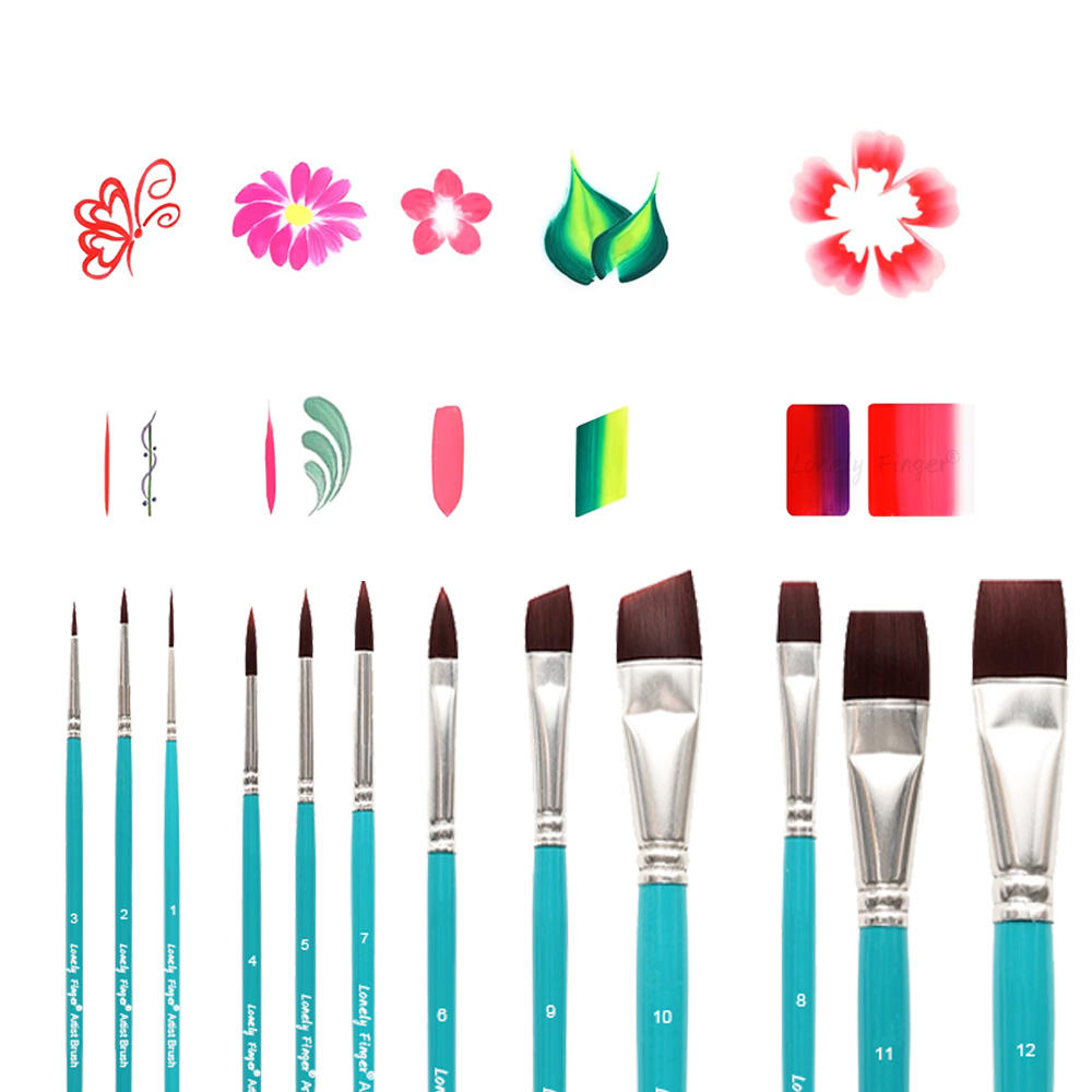 Face Paint Brushes, 12/24PCS A - Cosplay Prop Paint recension och pris