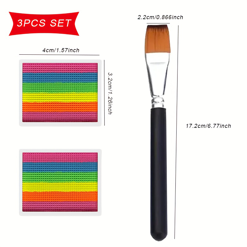Rainbow Face and Body Paint Se - Cosplay Prop Paint recension och pris
