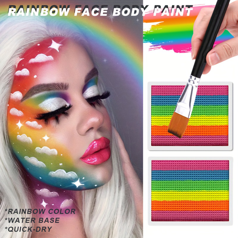 Rainbow Face and Body Paint Se - Cosplay Prop Paint recension och pris