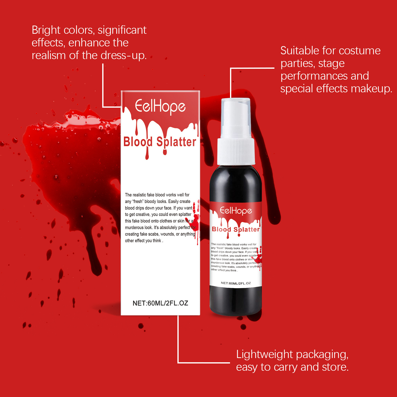 Halloween Emulation Fake Blood - Cosplay Prop Paint recension och pris
