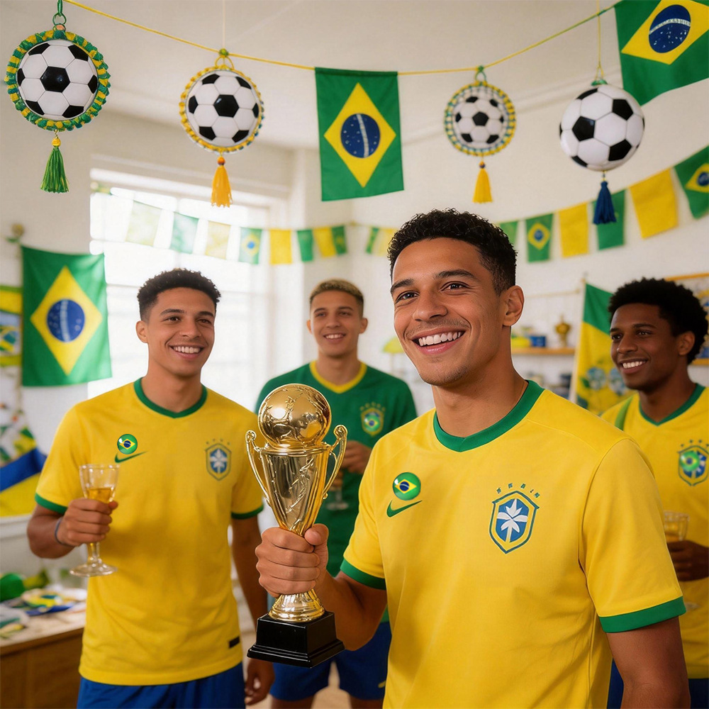50pcs/lot Nation Flags Brazil  - Cosplay Prop Making recension och pris