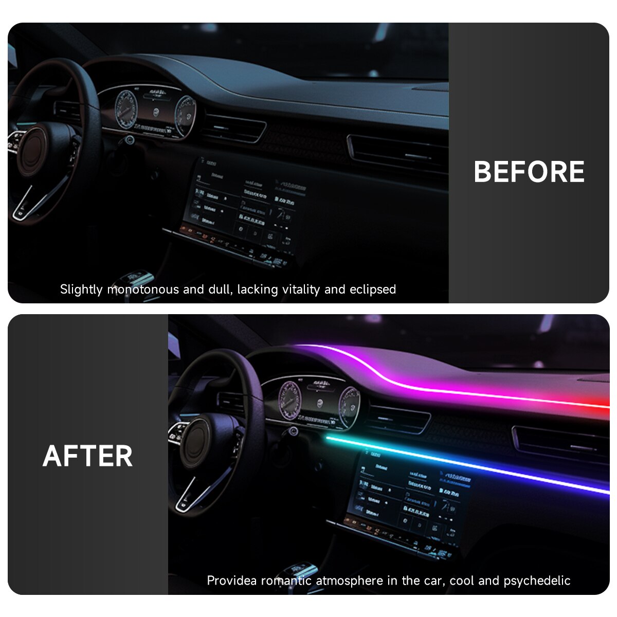 Car LED Ambient Light USB 64 C - Led El Wire recension och pris