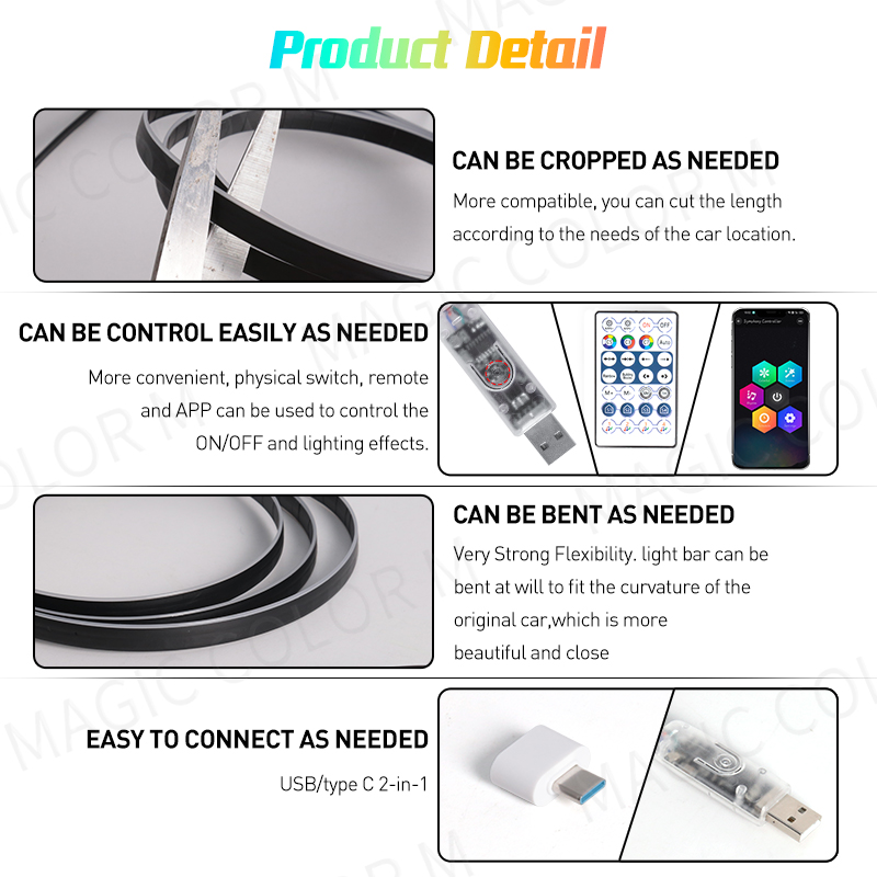 Vgetting 140/55.1inch Car Ambi - Led El Wire recension och pris