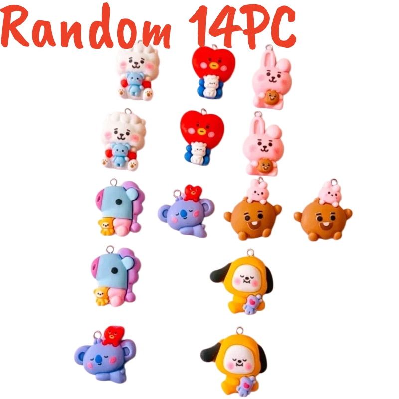 100PCS BT21 Resin Charms DIY C - Cosplay Prop Making recension och pris