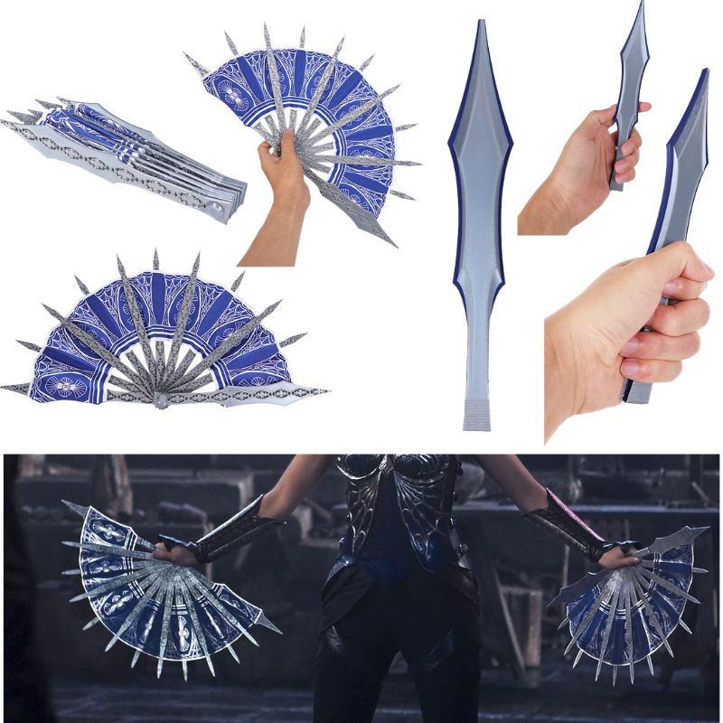 Anime Kitana Cosplay MK Blue H - Cosplay Prop Blueprints recension och pris